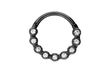 Laden Sie das Bild in den Galerie-Viewer, 9 Kristalle Clicker Ring piercinginspiration®
