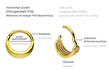 Laden Sie das Bild in den Galerie-Viewer, 4 Ringe Vierfach Welle Ring Clicker piercinginspiration®