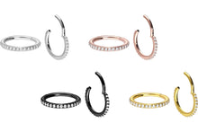 Laden Sie das Bild in den Galerie-Viewer, Clicker Ring Multiple Kristalle piercinginspiration®