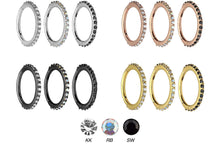 Laden Sie das Bild in den Galerie-Viewer, Clicker Ring Multiple Kristalle piercinginspiration®