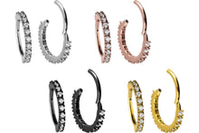 Laden Sie das Bild in den Galerie-Viewer, Clicker Ring Eingefasste Kristalle piercinginspiration®