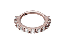 Laden Sie das Bild in den Galerie-Viewer, Clicker Ring Eingefasste Kristalle piercinginspiration®