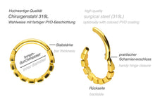 Laden Sie das Bild in den Galerie-Viewer, Clicker Ring Würfel Design piercinginspiration®