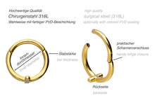 Laden Sie das Bild in den Galerie-Viewer, Kreuz Clicker Ring Segmentring piercinginspiration®