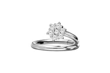 Laden Sie das Bild in den Galerie-Viewer, Clicker Ring 7 Kristalle Blume Conch piercinginspiration®
