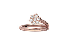 Laden Sie das Bild in den Galerie-Viewer, Clicker Ring 7 Kristalle Blume Conch piercinginspiration®