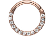 Laden Sie das Bild in den Galerie-Viewer, Clicker Ring 14 Kristalle Segmentring piercinginspiration®