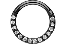 Laden Sie das Bild in den Galerie-Viewer, Clicker Ring 14 Kristalle Segmentring piercinginspiration®