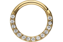 Laden Sie das Bild in den Galerie-Viewer, Clicker Ring 14 Kristalle Segmentring piercinginspiration®