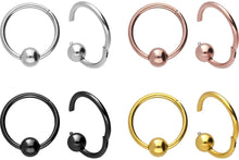 Laden Sie das Bild in den Galerie-Viewer, Clicker Ring Kugel Chirurgenstahl piercinginspiration®