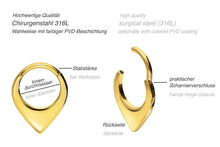 Laden Sie das Bild in den Galerie-Viewer, Spitz Clicker Ring piercinginspiration®