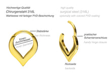 Laden Sie das Bild in den Galerie-Viewer, Spitz Clicker Ring Geschwungen piercinginspiration®