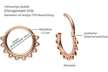 Laden Sie das Bild in den Galerie-Viewer, Clicker Ring Multiple Spitzen piercinginspiration®
