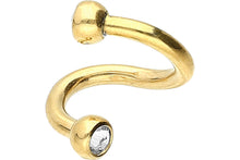 Laden Sie das Bild in den Galerie-Viewer, Hufeisen Spirale Kristall Barbell piercinginspiration®