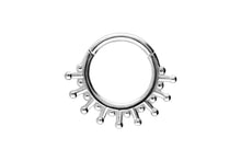Laden Sie das Bild in den Galerie-Viewer, Clicker Ring Sonnenstrahlen Kugeln piercinginspiration®