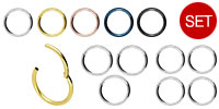 Laden Sie das Bild in den Galerie-Viewer, Spar-Set Basic Ring Clicker Titan piercinginspiration®