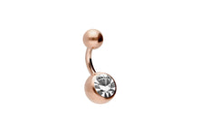 Laden Sie das Bild in den Galerie-Viewer, Titan Innengewinde Kristall Bauchnabelpiercing piercinginspiration®