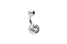 Laden Sie das Bild in den Galerie-Viewer, Titan Innengewinde Kristall Bauchnabelpiercing piercinginspiration®