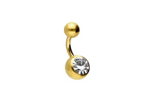 Laden Sie das Bild in den Galerie-Viewer, Titan Innengewinde Kristall Bauchnabelpiercing piercinginspiration®