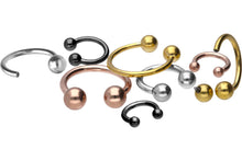 Laden Sie das Bild in den Galerie-Viewer, Titan Innengewinde Hufeisen Ring Barbell piercinginspiration®