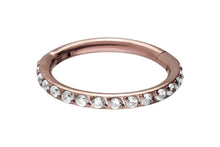 Laden Sie das Bild in den Galerie-Viewer, Titan Clicker Ring Multiple Kristalle piercinginspiration®