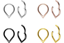 Laden Sie das Bild in den Galerie-Viewer, Titan Spitz Clicker Ring piercinginspiration®