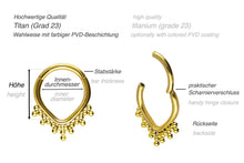 Laden Sie das Bild in den Galerie-Viewer, Titan 20 Kugeln Tropfen Clicker Ring piercinginspiration®