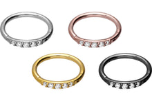 Laden Sie das Bild in den Galerie-Viewer, Clicker Ring Multiple 5 Kristalle piercinginspiration®