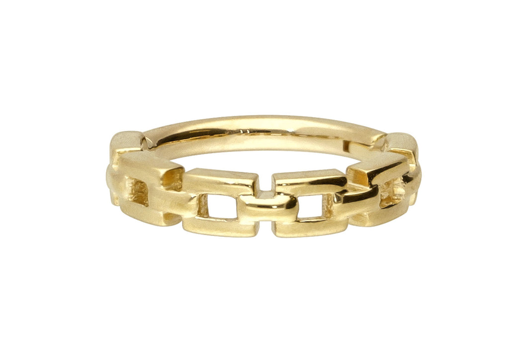 14/18 Karat Gold Segmentring Clicker Ketten-Design