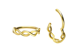 18 Karat Gold Clicker Ring Doppelt Gedreht Conch piercinginspiration®