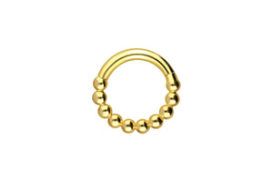 18 Karat Gold Clicker Ring Multiple Kugeln piercinginspiration®