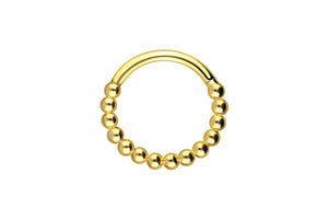 18 Karat Gold Clicker Ring Multiple Kugeln piercinginspiration®