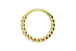 18 Karat Gold Clicker Ring Multiple Kugeln piercinginspiration®