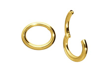 Laden Sie das Bild in den Galerie-Viewer, 18 Karat Gold Clicker Ring Oval piercinginspiration®