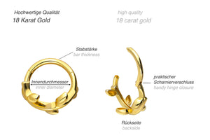 18 Karat Gold Clicker Ring Ranke piercinginspiration®