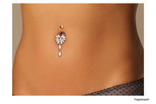 Upload the picture to the gallery viewer, Large Butterfly Crystal Navel Piercing Barbell piercinginspiration®