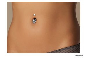 Belly button piercing skull crystal barbell piercinginspiration®