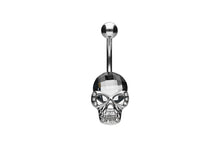 Load the image into the gallery viewer, Belly Button Piercing Skull Crystal Barbell piercinginspiration®