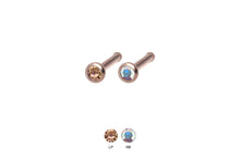 Laden Sie das Bild in den Galerie-Viewer, Basic Pin Nasenstecker Kristall ROSEGOLD Chirurgenstahl piercinginspiration®