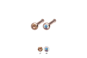 Basic Pin Nasenstecker Kristall ROSEGOLD Chirurgenstahl piercinginspiration®