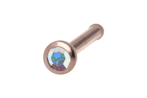 Basic Pin Nasenstecker Kristall ROSEGOLD Chirurgenstahl piercinginspiration®