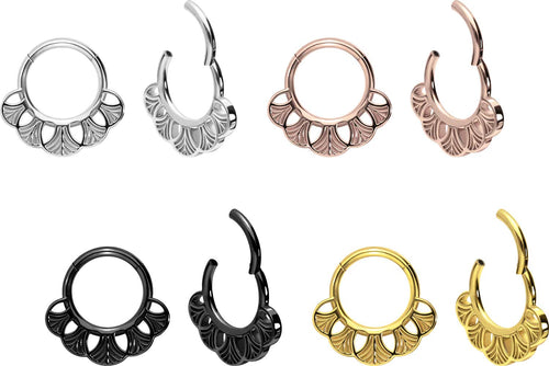Clicker Ring Blätter Design piercinginspiration®