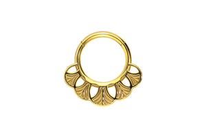 Clicker ring leaves design piercinginspiration®