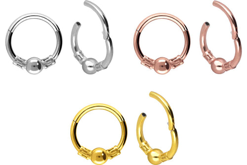 Clicker Ring Kugel Struktur piercinginspiration®