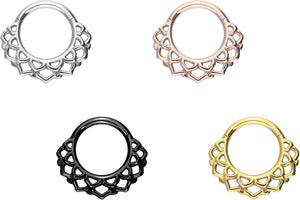 Surgical steel segment ring Clicker Oriental
