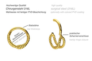 Clicker Ring Knoten Gedreht piercinginspiration®