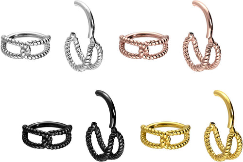 Clicker Ring Knoten Gedreht piercinginspiration®