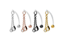 Load the image into the gallery viewer, crystal drop chain intimate piercing piercinginspiration®
