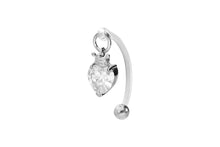 Cargue la imagen en el visor de la galería, Crystal Heart Crown Intimate Piercing piercinginspiration®