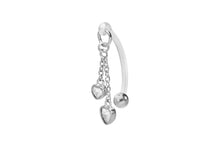 Load the image into the gallery viewer, double crystal hearts intimate piercing piercinginspiration®